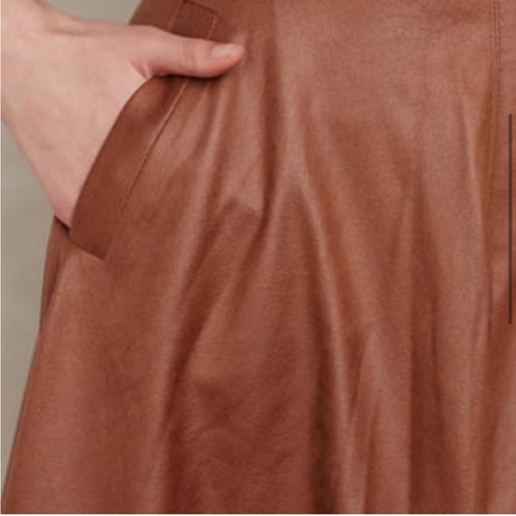 Anthropologie/Matison Stone Suede Skater Skirt, Small - Picture 5 of 13